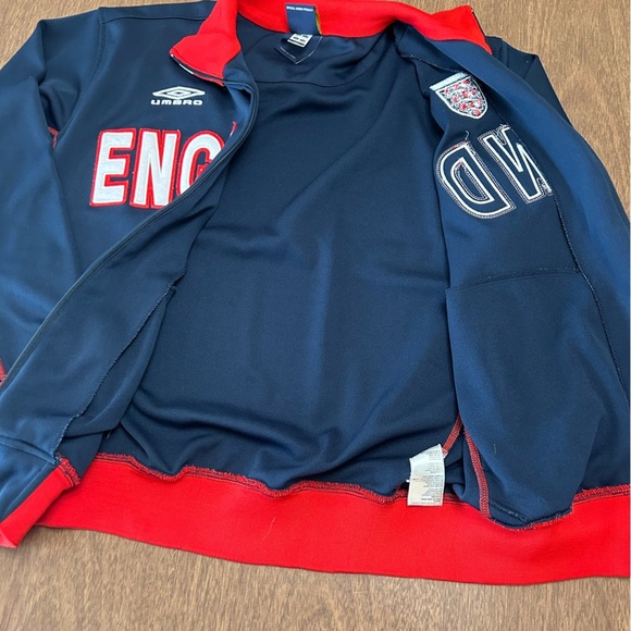 Official Umbro ENGLAND NATIONAL Football TEAM Full Zip Track Jacket Size S - Picture 8 of 10